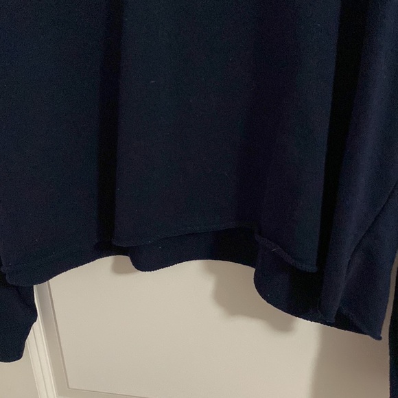 Garage Navy Cropped Red and White Striped sweatshirt - Picture 3 of 4